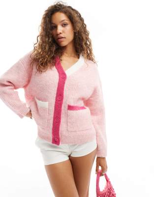 Shop Urban Revivo longline boyfriend cardigan in pink Online – Trendy & Affordable Fashion