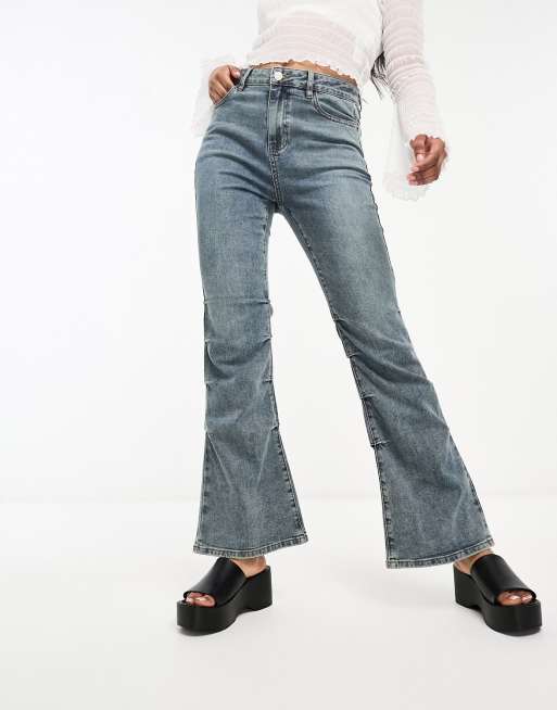 Urban Revivo - Lyseblå denimjeans med svaj 