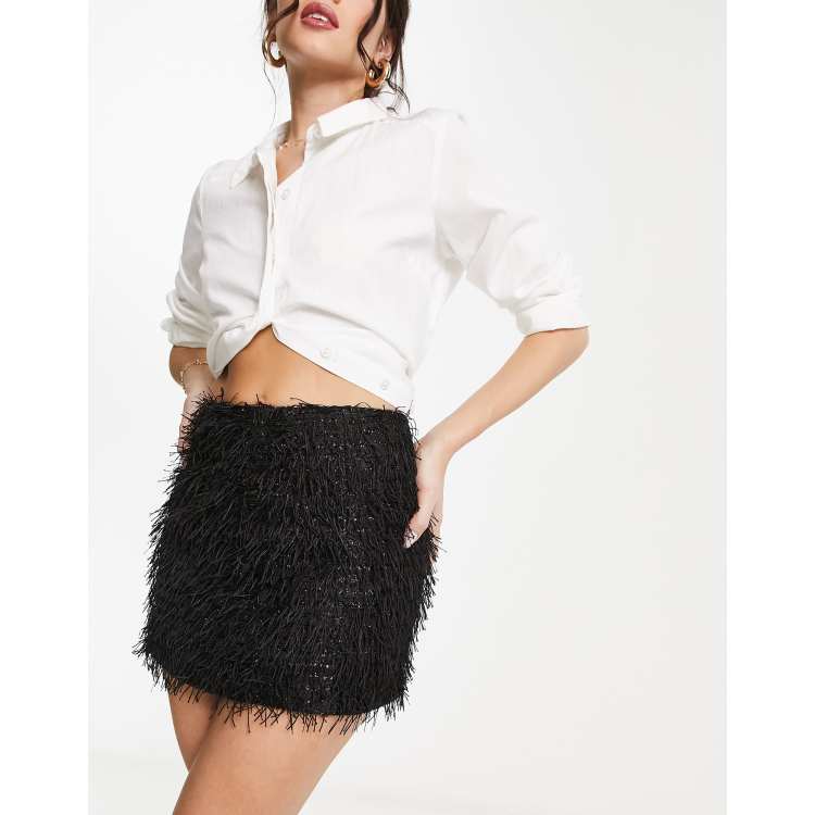 Feather skirt outlet topshop