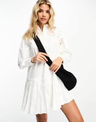 Topshop pleated 2024 mini shirt dress