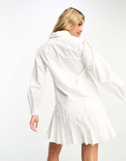 Shirt dress best sale with pleated skirt