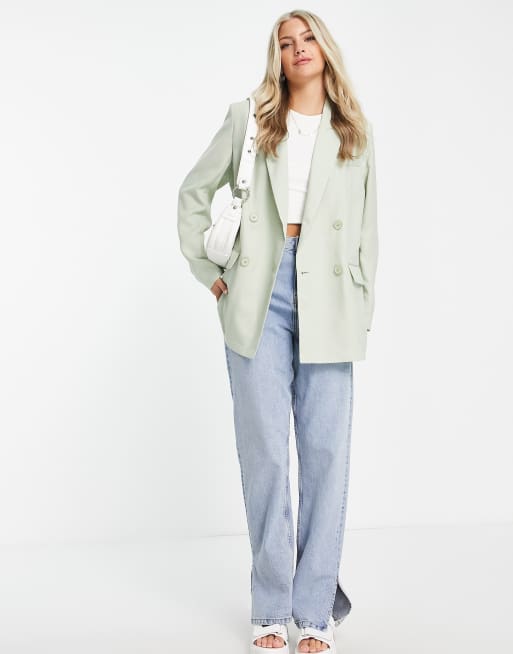Urban Revivo – Oversize-Blazer in Staubgrün