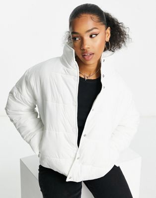 Urban Revivo padded puffer jacket in white