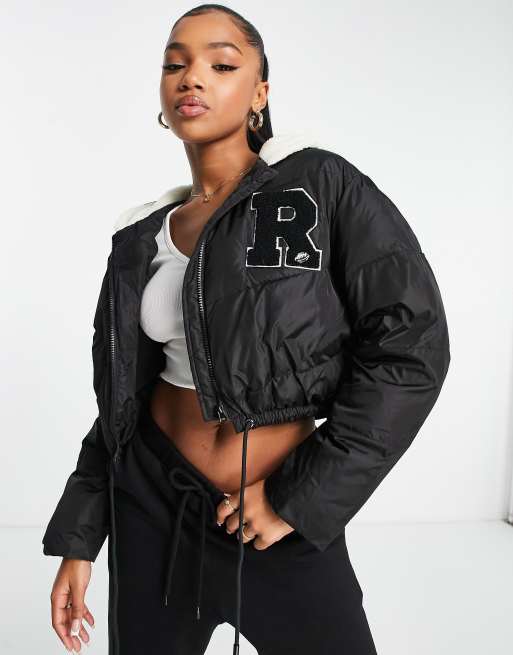 Varsity puffer jacket sale