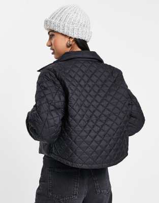 short black quilted jacket