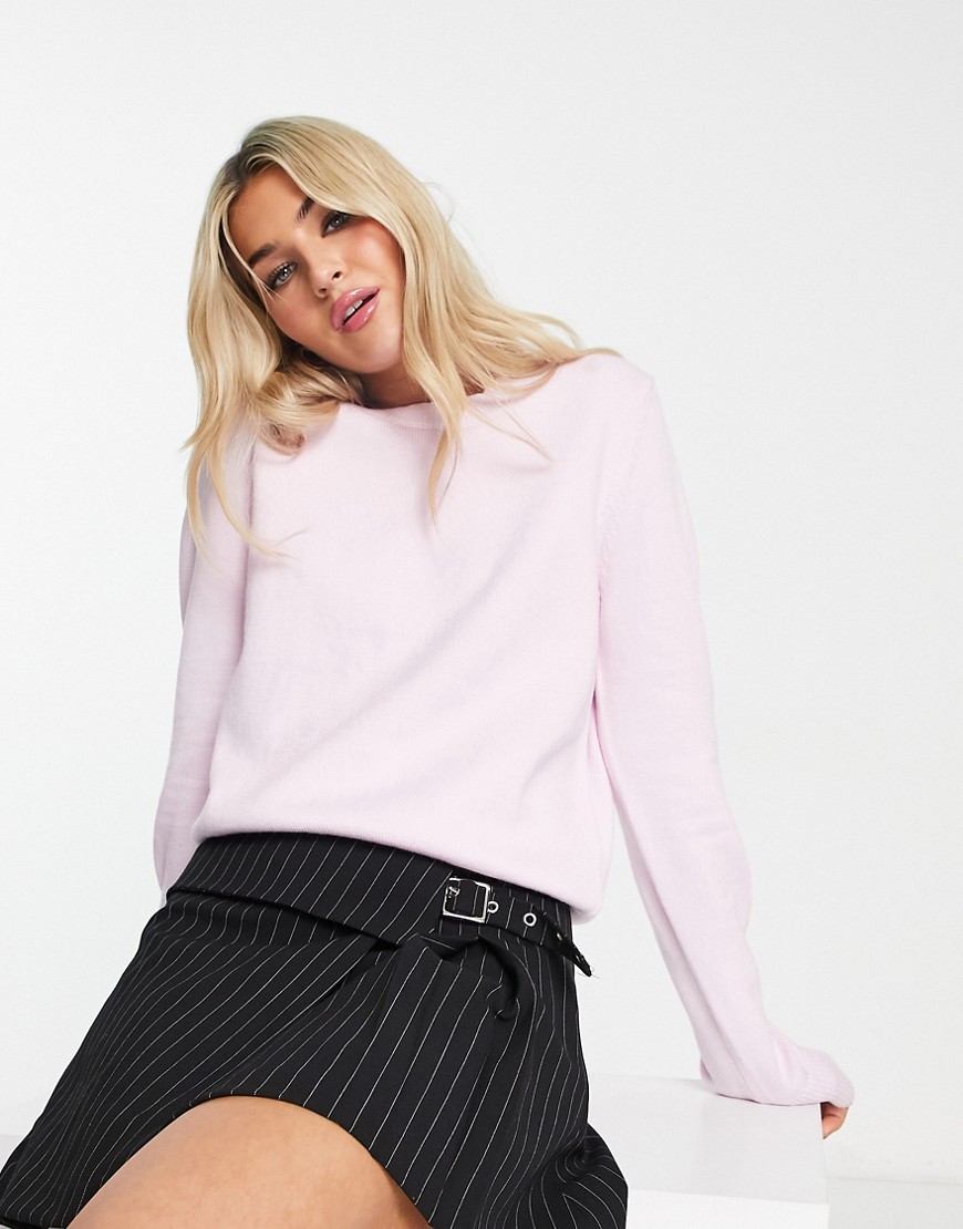 Urban Revivo ribbed sweater in lilac-Purple