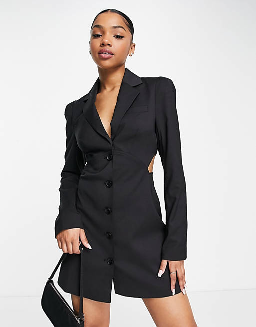 Urban Revivo Robe blazer courte habillée Noir ASOS