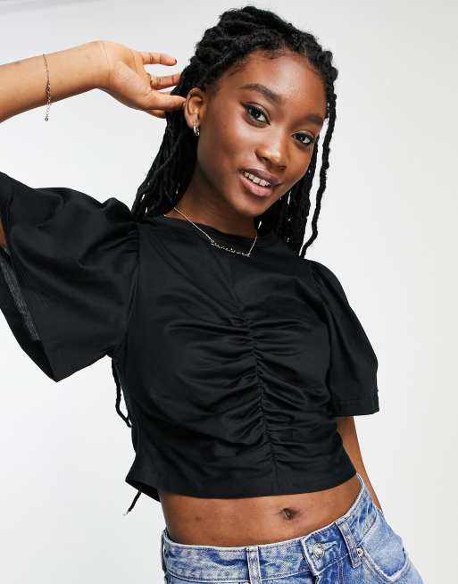 Ruched front t shirt online