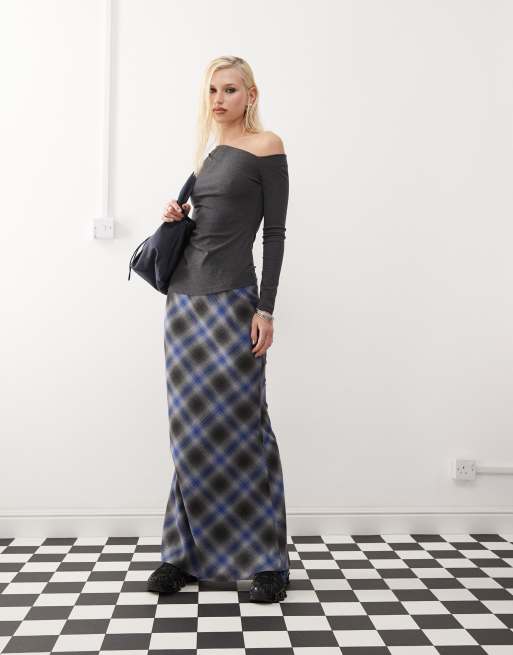 Urban Revivo slinky off-shoulder top in heather grey, 2 of 4