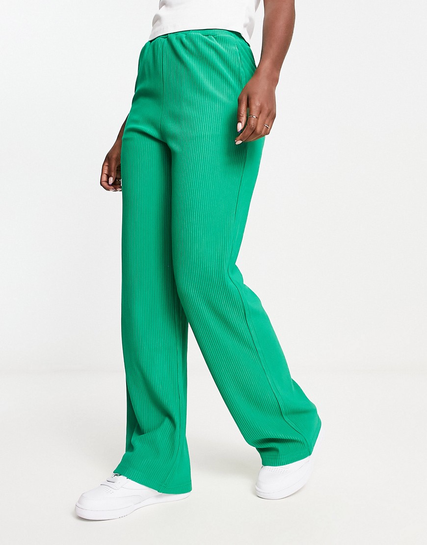 Urban Revivo straight leg trousers in green