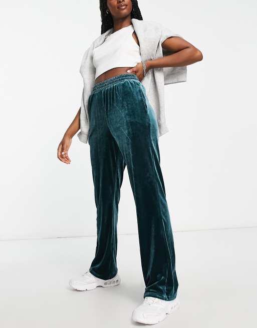 Waisted velour pant