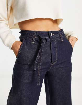 Urban Revivo Ultra Wide Fit Denim Jeans In Blue