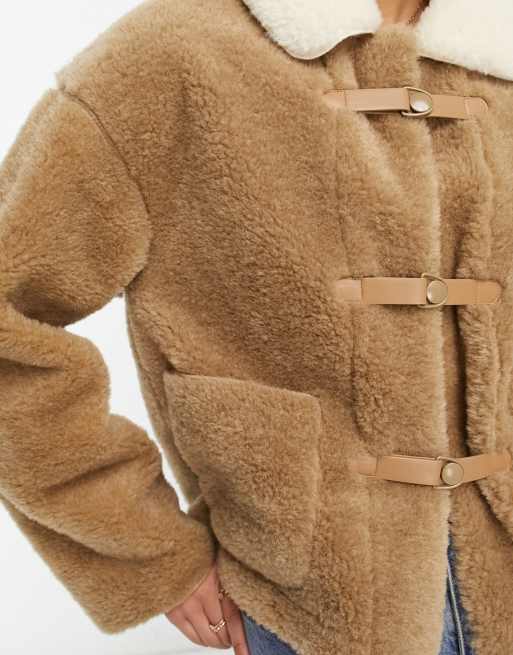 Veste best sale fourrure camel