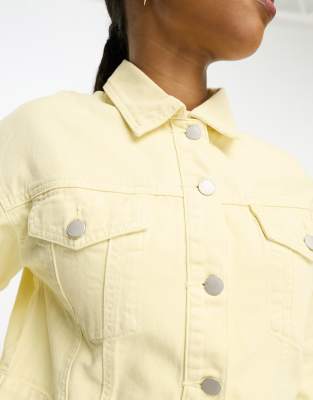 Veste en best sale jeans jaune fluo