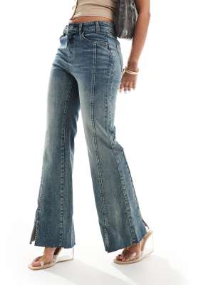 Buy Urban Revivo Mid Waist Wide Leg Jeans Online