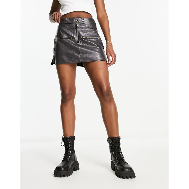 週間売れ筋 Urban Revivo zip detail mini skirt in gray | ASOS iPhoneアクセサリー