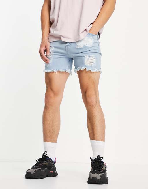 Mens urban denim store shorts