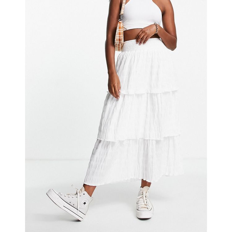 Urban Thread layered skirt in white - part of a set