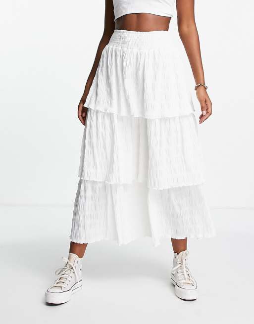 Layered on sale skirt white