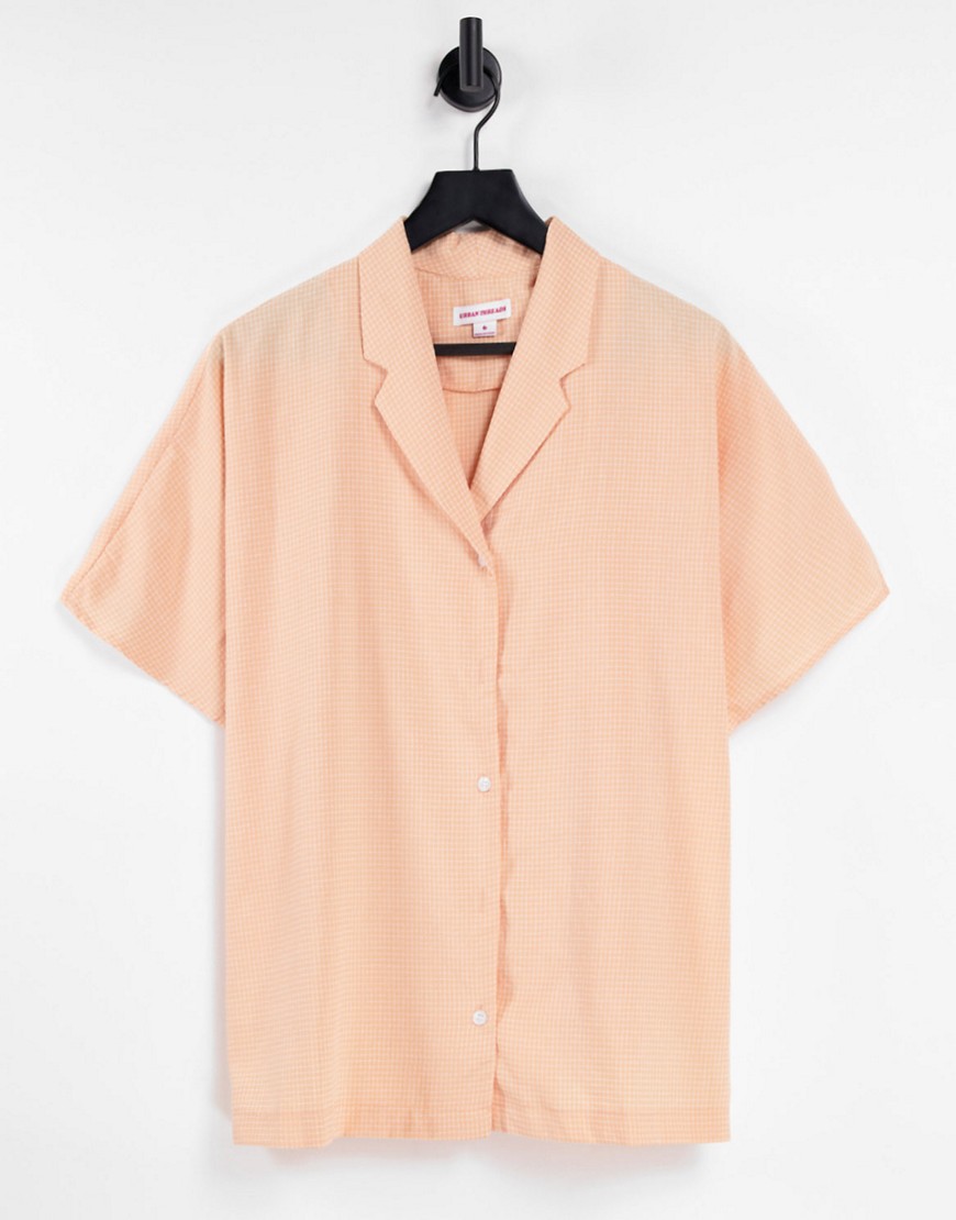Urban Thread oversized beach shirt in orange