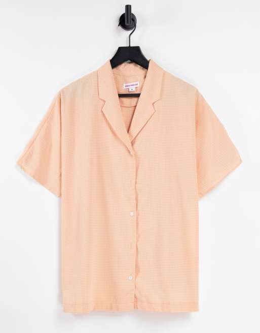 Urban Thread oversized beach shirt in orange ASOS