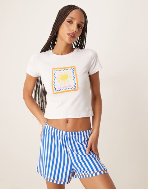 Urban Threads baby tee with placement summer sun print (part of a set) - view 1