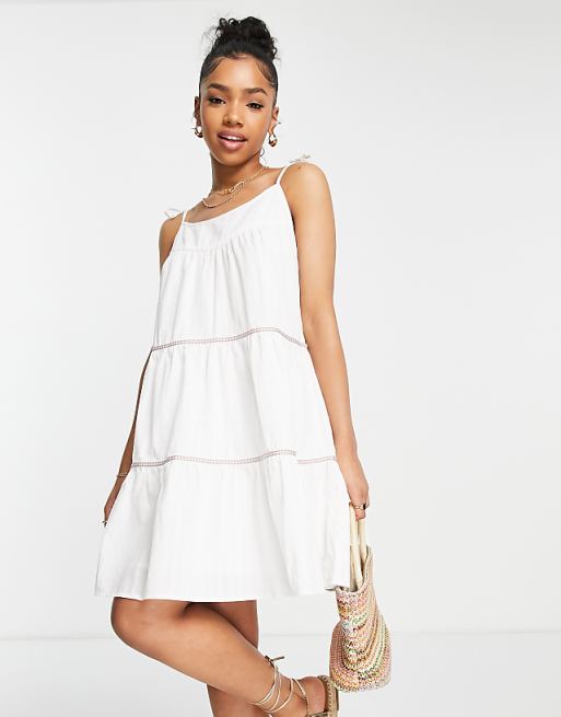 Trapeze Dress in White Trapeze Dress in White