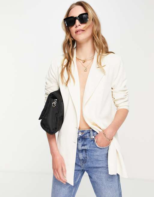 Urban Threads - Blazer oversize d'ensemble - Crème