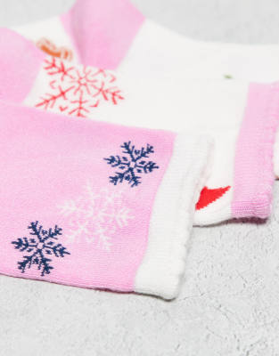 Urban Threads Christmas 3 Pack Christmas Socks In Multi