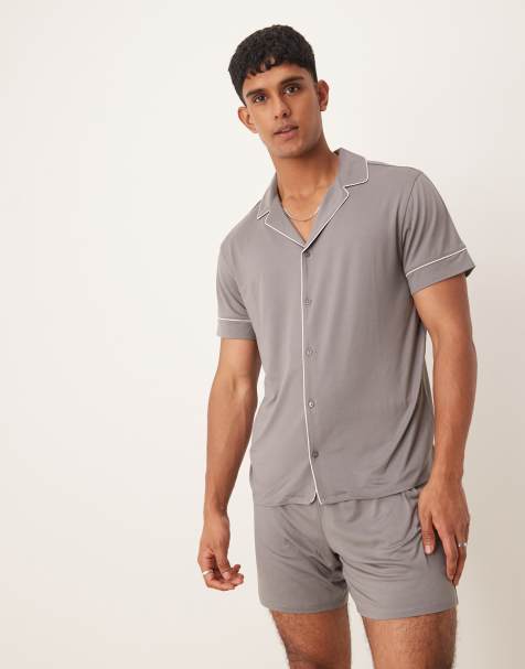 Urban Threads - Ensemble en polyester avec t-shirt à manches courtes et short - Gris anthracite - view 1