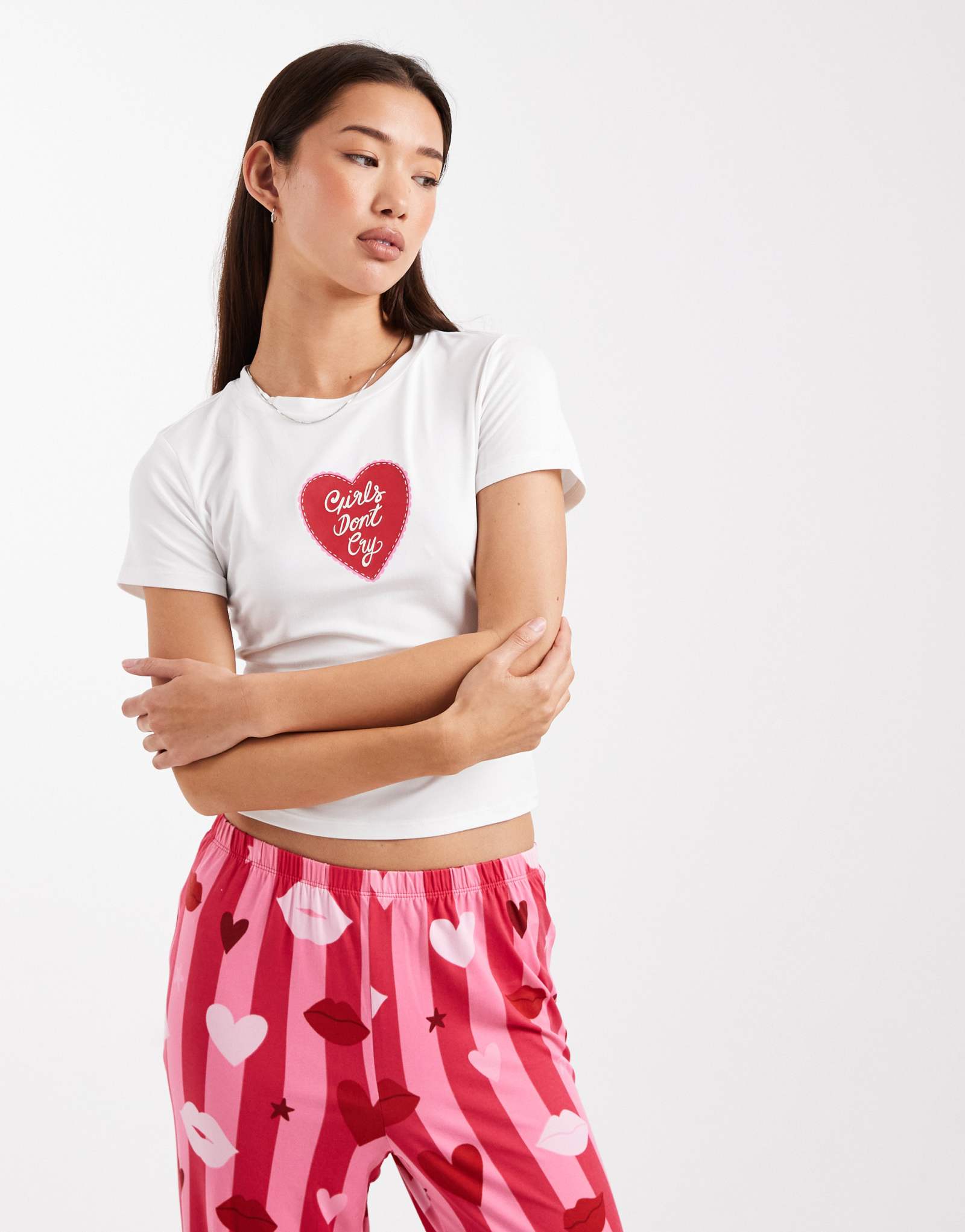 Детская футболка Urban Threads girls don't cry белого цвета