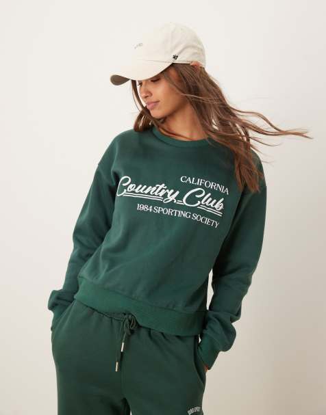 Urban Threads – Grön, sportig, mysig sweatshirt - view 1