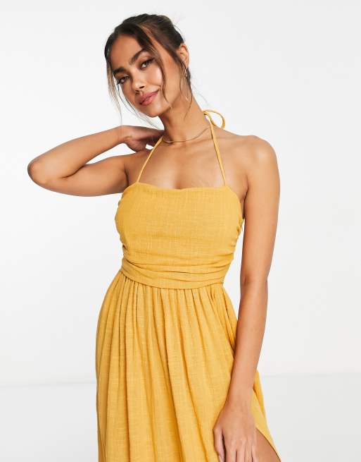 Mustard shop beach dress