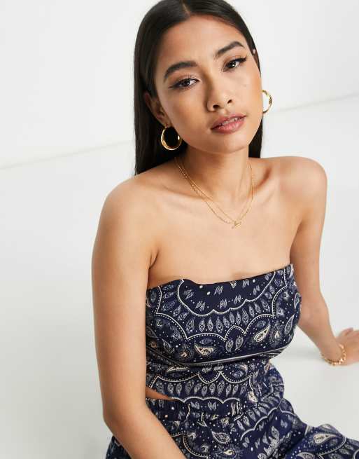 Urban Threads handkerchief top in bandana print - part of a set