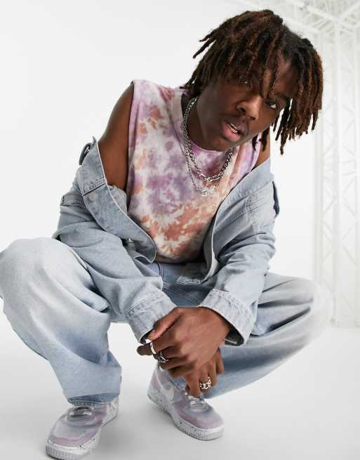 Urban Threads - Hemdje in tie-dye met wassing