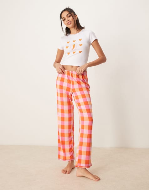 Urban Threads – Hose mit rotem Vichy-Karomuster, Kombiteil - view 1