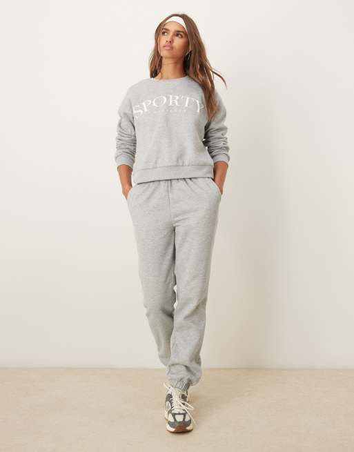 Urban Threads lounge sporty sweatpants in gray