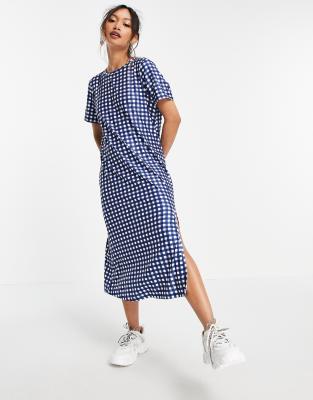 gingham t shirt dress