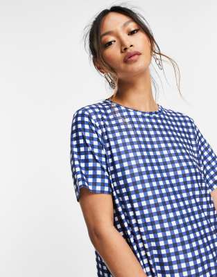 gingham t shirt dress