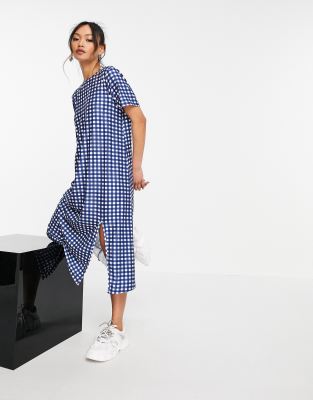 gingham t shirt dress