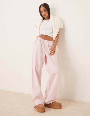 Urban Threads - Mix and Match - Hose aus Webstoff in Rosa gestreift