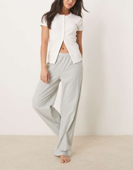 Urban Threads Mix & Match woven pants in navy stripe