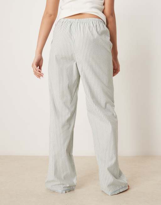 Urban Threads Mix & Match woven trousers in green stripe, 2 of 5