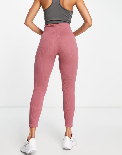 Urban Threads - Naadloze fitnesslegging in donkerlila, 2 van 4