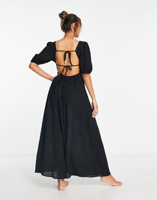 beach dress open back Sexy Halter Summer Dress – Backless Floral Sundress for Women – ZINNTRA main image 1
