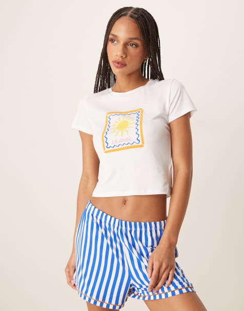 Urban Threads pajama set in summer sun print - view 1