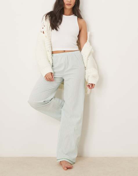 Urban Threads - Pantalon tissé à assortir - Rayures vertes et bleues - view 1