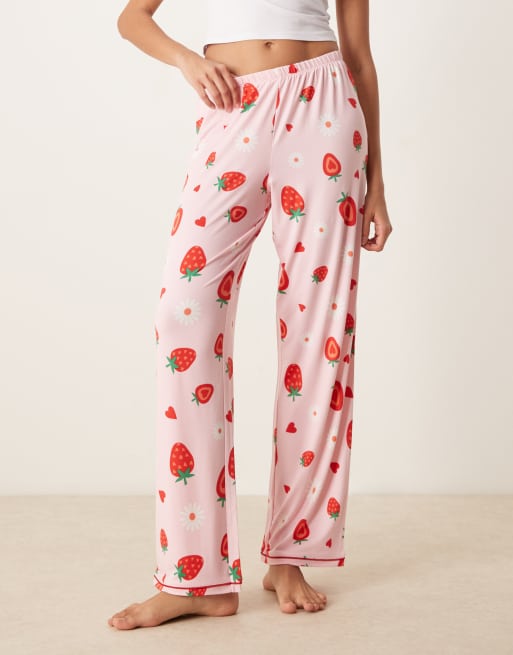 Urban Threads pants in strawberry print - part of a set | ASOS