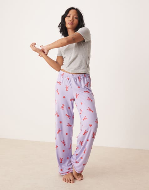 Urban Threads Petite – Hose mit Hummer und Herz-Print, Kombiteil - view 1