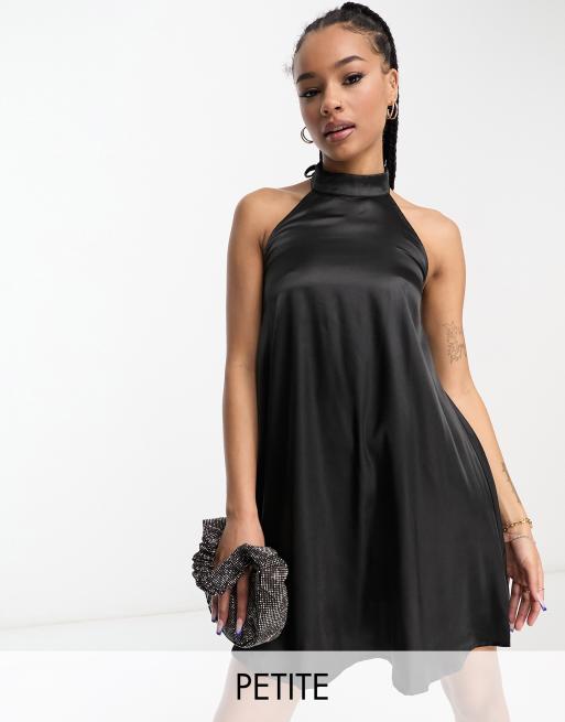 Petite high neck store dress